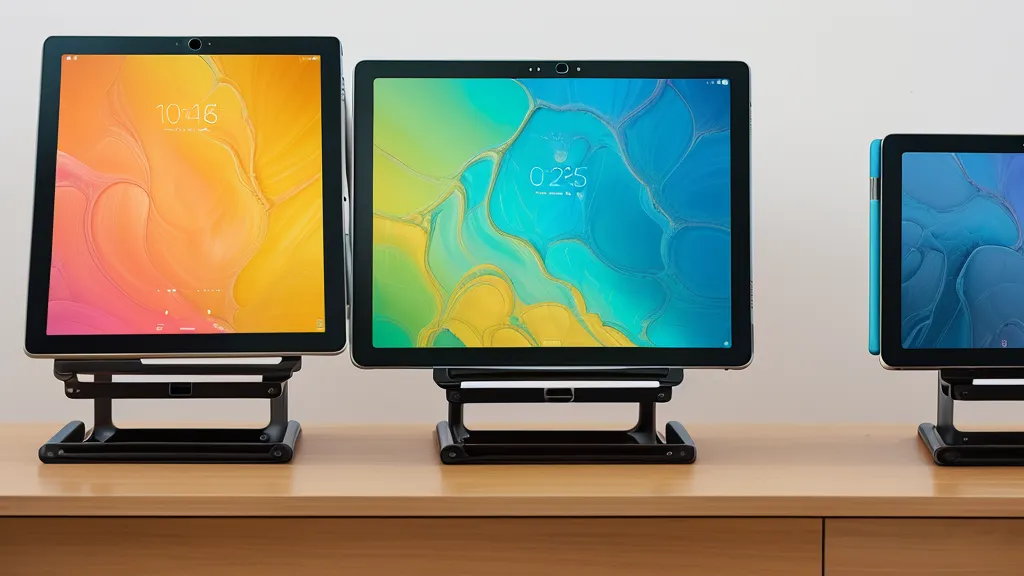 Vergleich zweier digitaler Kursmodule auf Tablets.